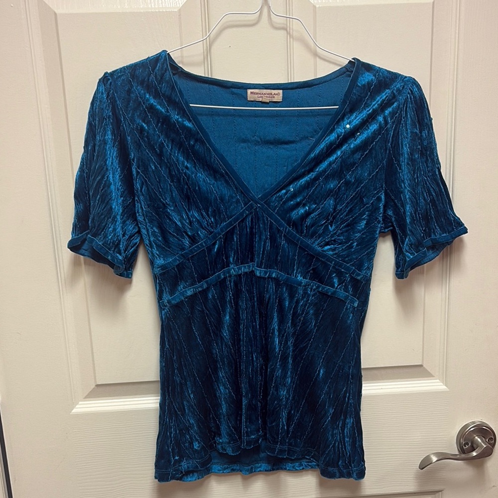 Teal Velvet Meghan Noland Women's Top
